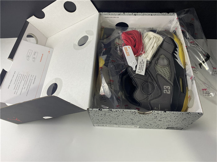 Jordan5 Off-White Black CT8480-001