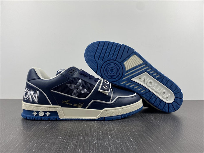 Luis Vitton Trainer Navy Mesh  1A9DEG